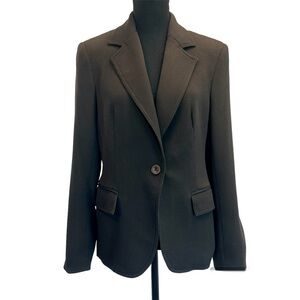 Blu’s chocolate brown structured tailored textured blazer Sz 8